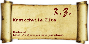 Kratochvila Zita névjegykártya